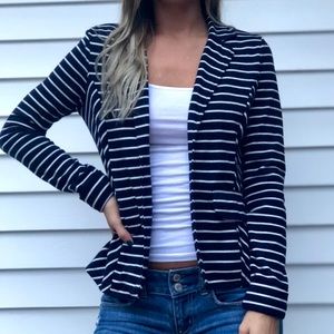 Striped blue blazer